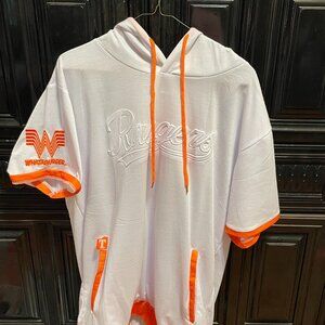 Texas Rangers Jake Burger Whataburger Hoodie/Jersey Mens L